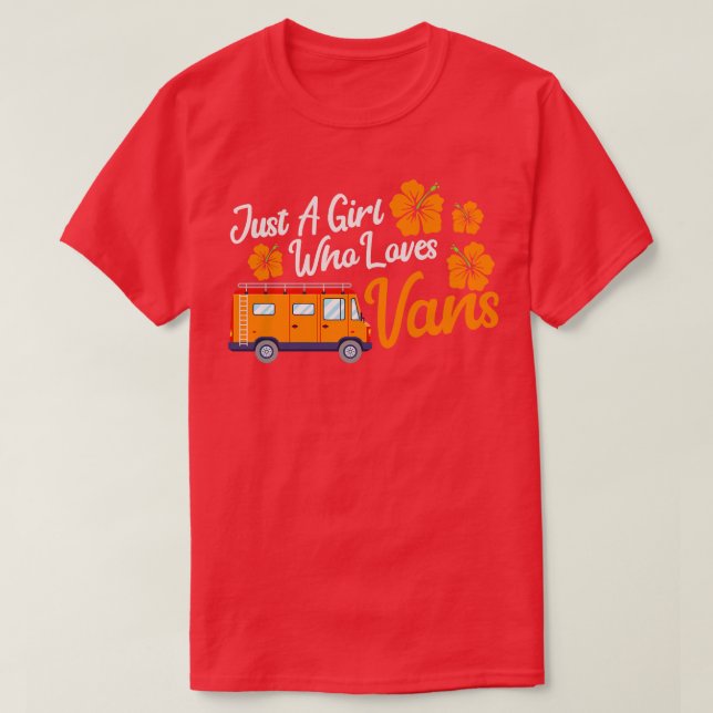 Girl Traveling Rv Camper Mobile Home Trip Van Life T-Shirt (Design Front)