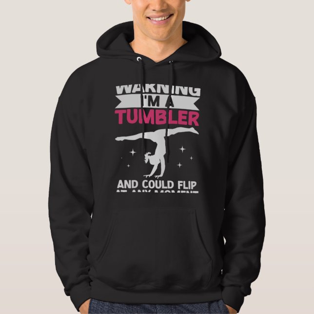 Girl Tumbling Gear Gymnast Gymnastics  Tumbler  10 Hoodie (Front)
