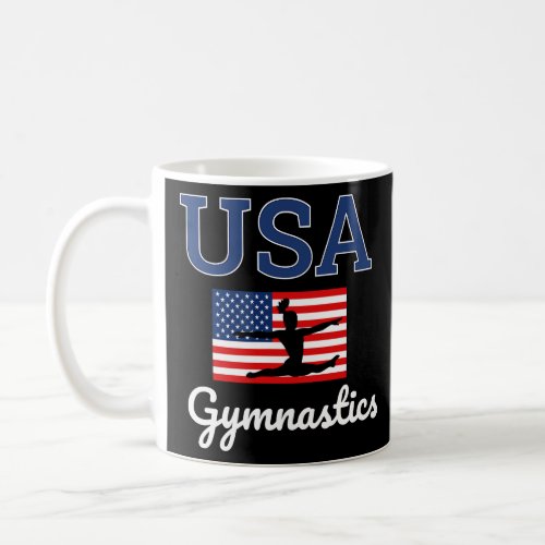 Girl Tumbling Team Gear Gymnast Gymnastics USA Ame Coffee Mug