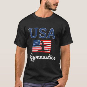 Girl Tumbling Team Gear Gymnast Gymnastics Usa Ame T-Shirt