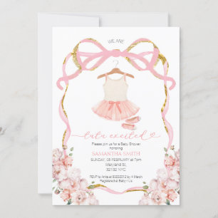 Girl Tutu Excited Baby Shower invitation