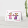 Girl Twins 1st Personalized Birthday Card