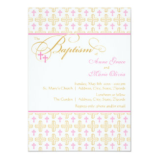 Twins Baptism Invitations & Announcements | Zazzle