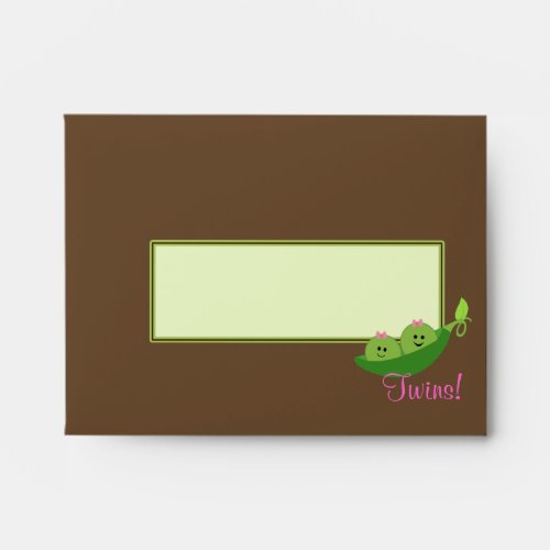 Girl Twins Peas in a Pod Envelope
