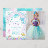 Girl Under the Sea Photo Invitation, Photo Card