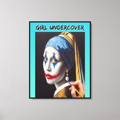 Girl Undercover Canvas Print