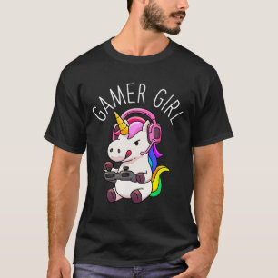 Girl Unicorn Gaming Cute Video Game Gift Women Gir T-Shirt