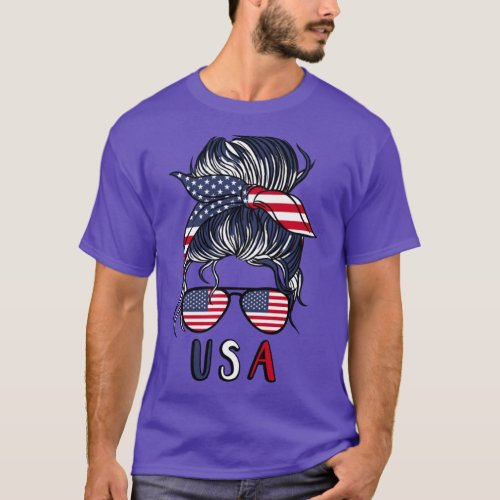 Girl USA 2022 football America World Cup American  T_Shirt