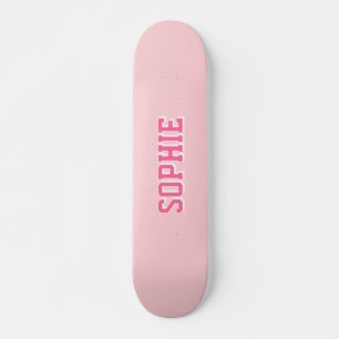 Girl Varsity Pink Skateboard Personalized Name