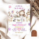 Girl Veterinary Animals Kids Birthday Party Invitation<br><div class="desc">Calling All Party Animals Shelter Birthday Invitation,  Dog & Cat Vet Birthday Party,  Kids Doctor,  Calling All Animals Birthday Party,  Wild Animals Kid's Birthday Invitation,  Dog Animal Party Invitation,  Reptile Birthday Invitation,  Modern Jungle Kids Birthday.</div>
