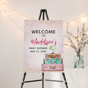 Girl Vintage Adventure Begins Welcome Sign