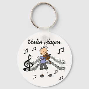 Girl Violin Player Tshirts and Gifts Keychain