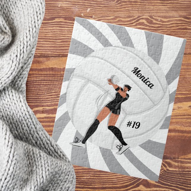 Girl Volleyball Player Kid Name Jersey Team Number Jigsaw Puzzle (Creator Uploaded)