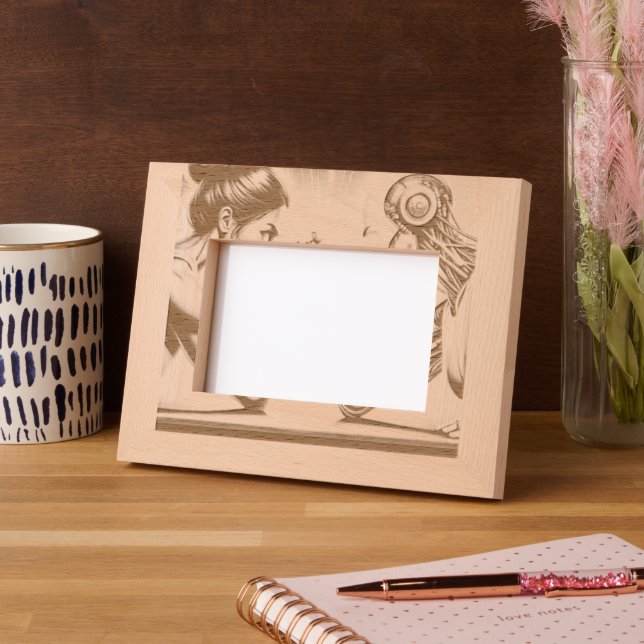 Girl vs. Robot: Power Meets Innovation Engraved Frames (Left)