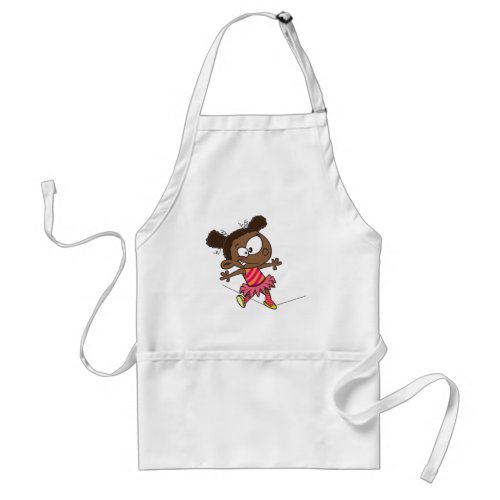 Girl Walking A Tightrope Adult Apron