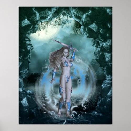 Girl Warrior Fantasy Poster