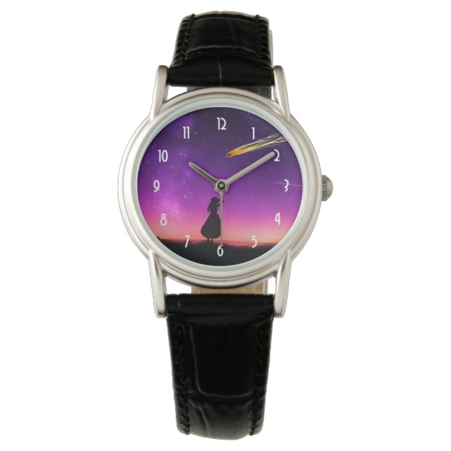Girl Watches Meteor Crash Under A Purple Sky (Front)