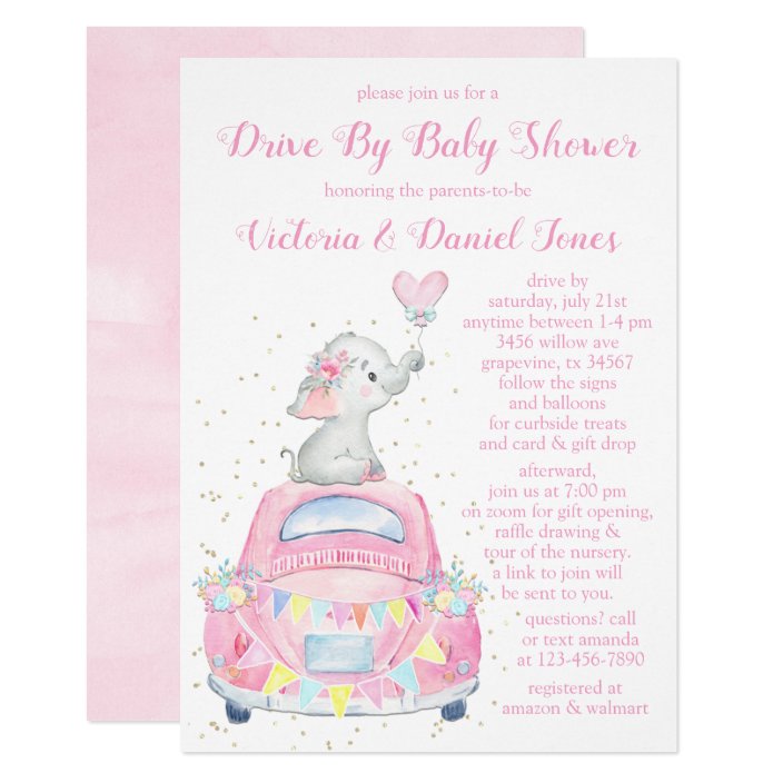 Elephant Baby Shower Theme Baby Shower Greeting Cards 78 Banners can be made from individual sheets of colored paper have blue or pink balloons printed with letters and string balloons on a rope or tie them on a chair.
