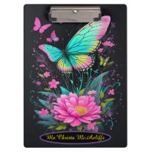 girl watercolor pink floral turquoise Butterflies