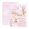 Girl Watercolor Pink Gold Teddy Bear Baby Shower