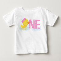 Girl Watercolor Rubber Duck ONE + Name on Back