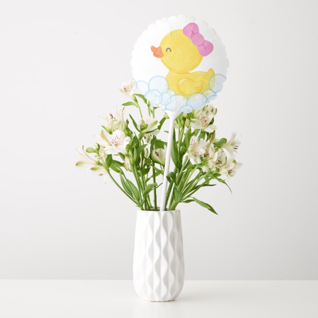Girl Watercolor Rubber Duck Party Balloon (Vase)