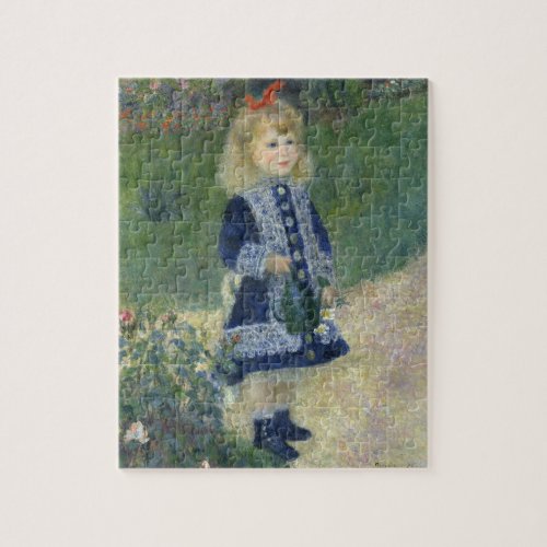 Girl Watering Can Renoir Impressionist Painting Jigsaw Puzzle