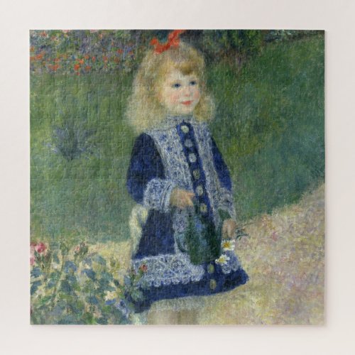 Girl Watering Can Renoir Impressionist Painting Jigsaw Puzzle