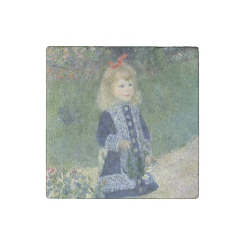 Girl Watering Can Renoir Impressionist Painting Stone Magnet