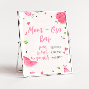 Girl Watermelon Baby Shower Mom Osa Bar Sign