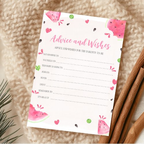 Girl Watermelon Shower Advice and Wishes Game