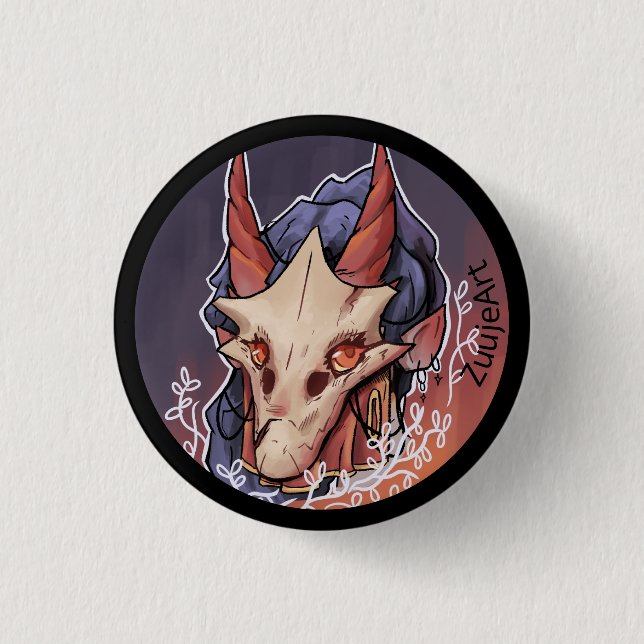 Girl, wearing Masked, anime,  Button (Front)
