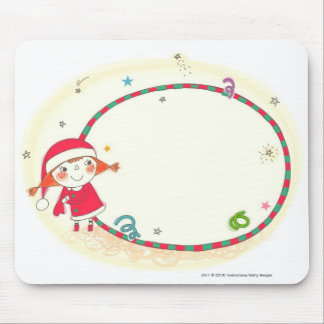Girl wearing Santa costume Mouse Pad