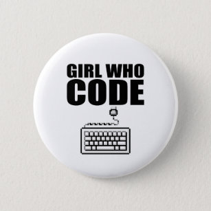 Girl who code button
