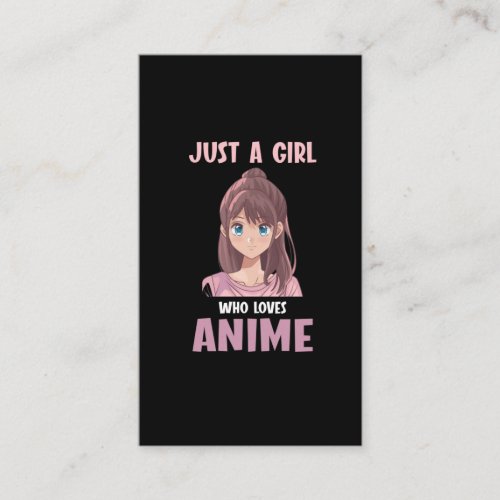 Girl Who Loves Anime lover Manga Cosplay Teen Business Card