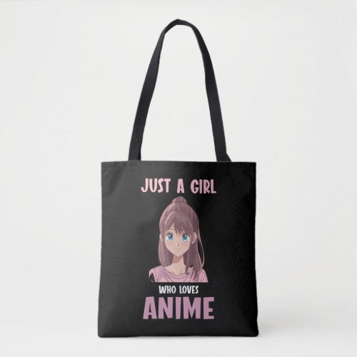 Girl Who Loves Anime lover Manga Cosplay Teen Tote Bag