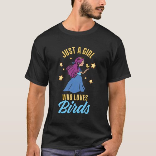 Girl Who Loves Birds Birdswatcher Owl Bird Gift T_Shirt