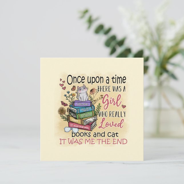 Girl Who Loves Books and Cats (Standing Front)