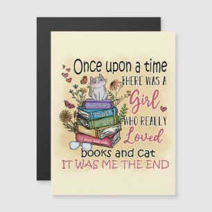 Girl Who Loves Books and Cats