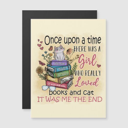 Girl Who Loves Books and Cats