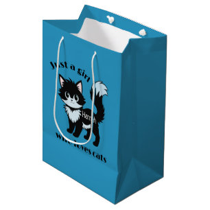 Girl Who Loves Cats Design Gift Bag