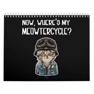Girl Who Loves Cats Gift For Motorcycle Lovers Calendar