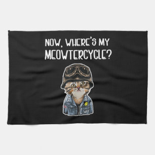 Girl Who Loves Cats Gift For Motorcycle Lovers Kitchen Towel
