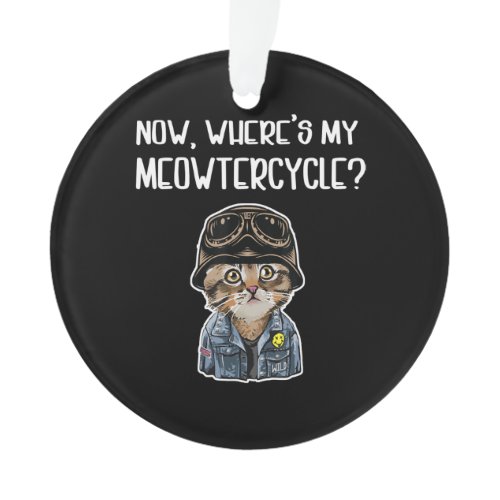 Girl Who Loves Cats Gift For Motorcycle Lovers Ornament