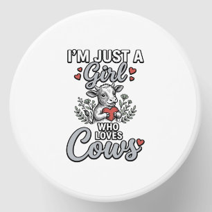 Girl Who Loves Cows Vintage Cute Cow Shirt Design_ Mini Candle Favors
