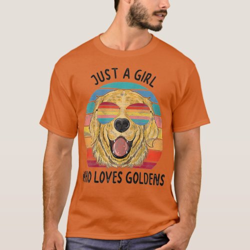 Girl Who Loves Golden Retrievers Dog Gifts _gigapi T_Shirt