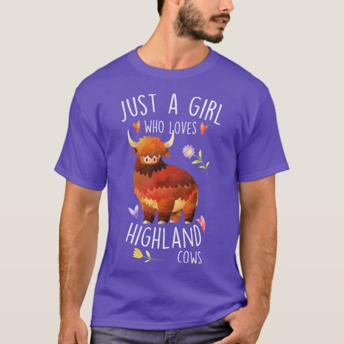 Girl Who Loves Highland Cows 1 T_Shirt