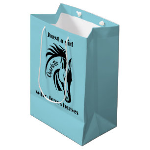 Girl Who Loves Horses Design Gift Bag