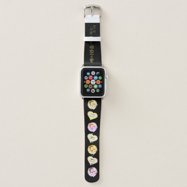 Girl who loves k-pop korean custom kpop fandom apple watch band (Front)