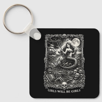 Girl Will Be Girls Female Mytical Mermaid Siren Fu Keychain